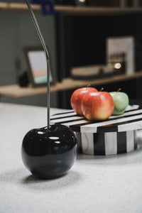 Ebony Cherry Sculpture, Black