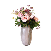 May Blooms in Moscato Vase, Pink & Brown