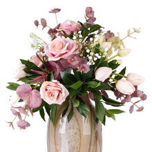 May Blooms in Moscato Vase, Pink & Brown