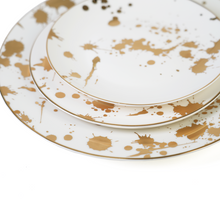 Pollock Plate Set, White & Gold