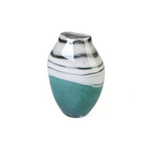Tiffany Vase, Green & White