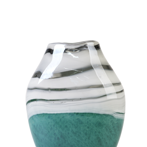 Tiffany Vase, Green & White