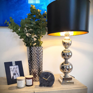 Bond Lamp, Silver and Black